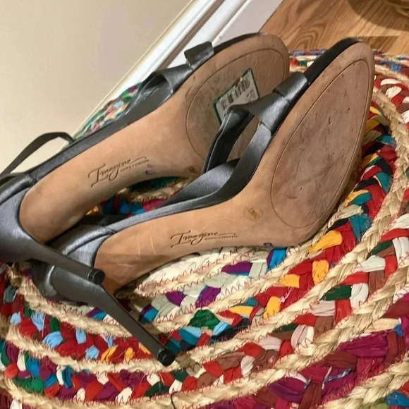 Imagine Vince Camuto Devin satin silver  heels - Picture 5 of 6